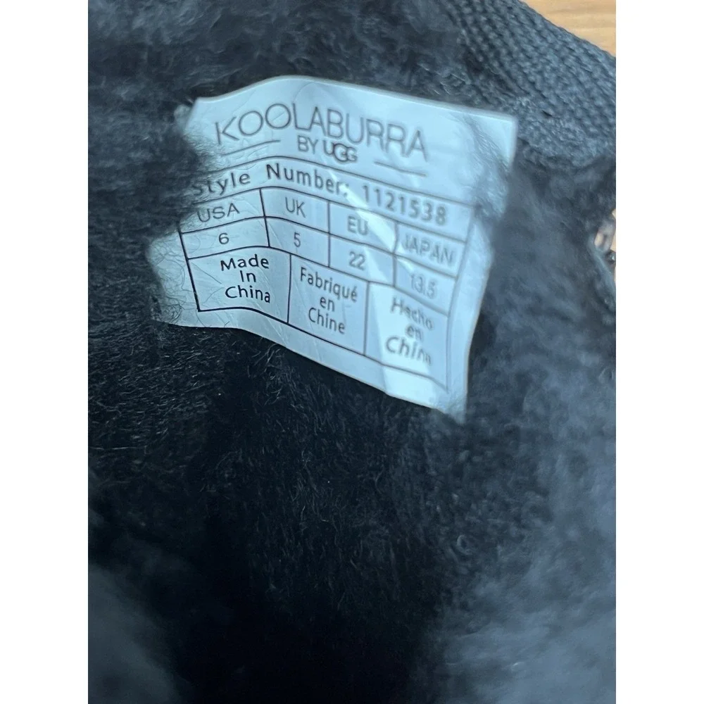 Koolaburra by UGG Koola Mini Black Shearling Style Boots Toddler Size 6 NEW